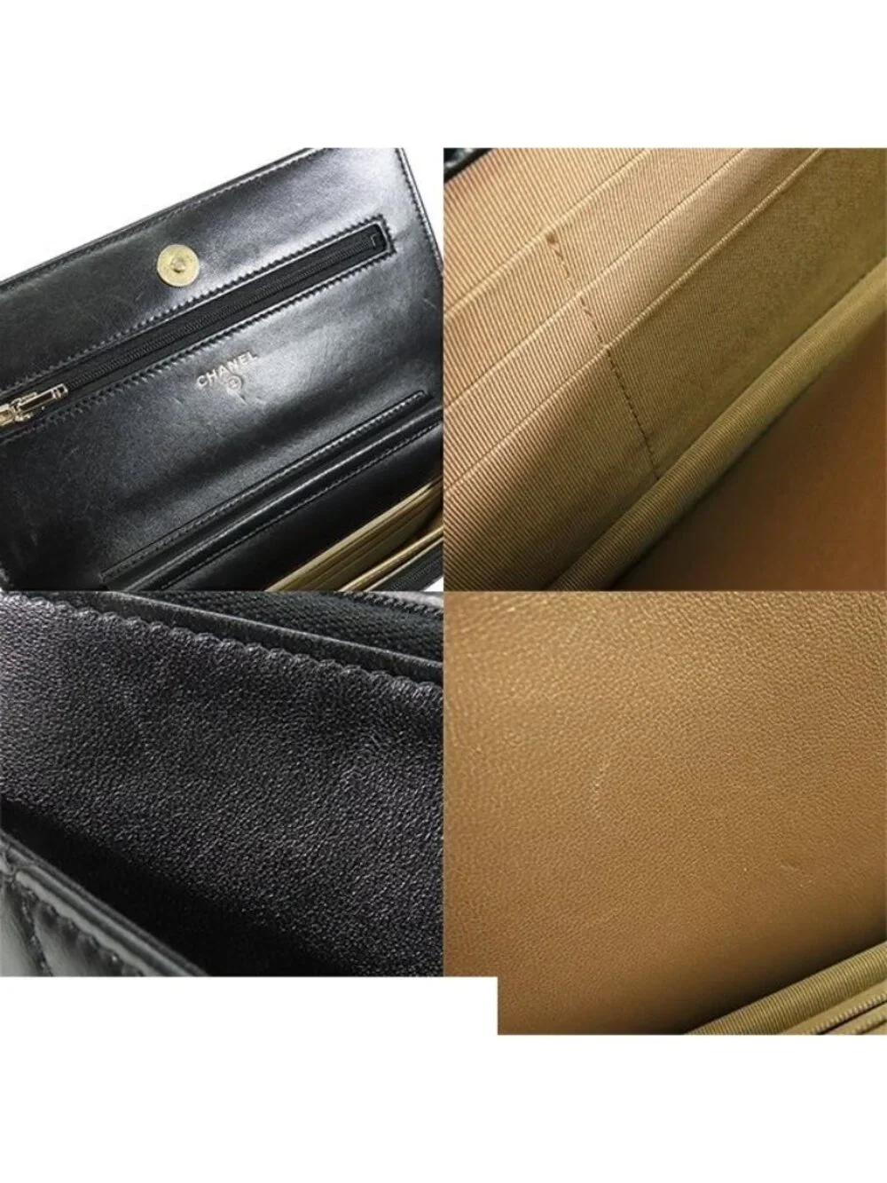 Chanel Chain Wallet Black Gold Lambskin Quilted No. 5 Icon Cambon Shoulder Bag